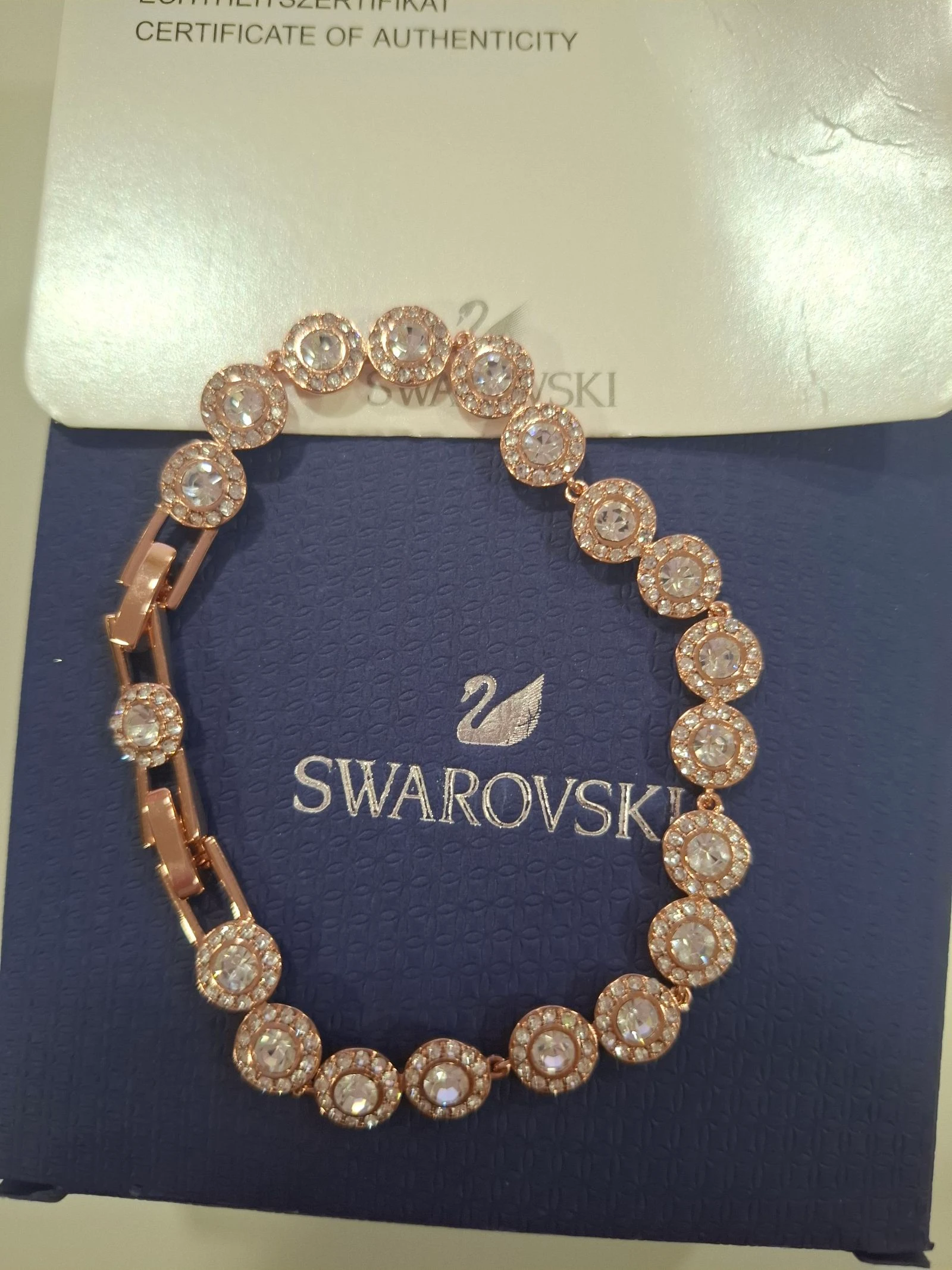 Pulseira Swarovski Angelic ouro rosa